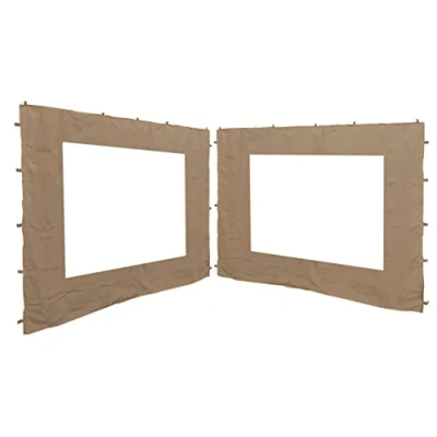Abbildung von QUICK STAR 2 Seitenteile 250x190cm zu Gartenpavillon Antik Pavillon Partyzelt 3x3m Seitenwand Grau