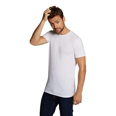 Abbildung von Bamboo Basics 2 PACK Tshirt basic, Herren, Größe: Medium, White