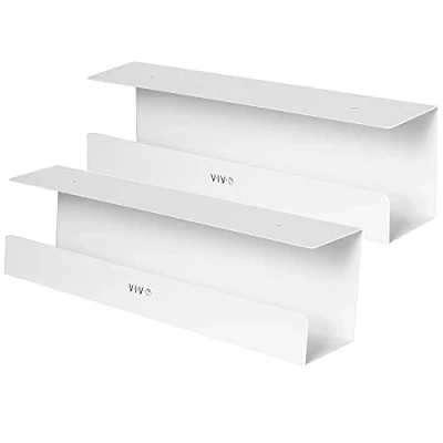 Abbildung von VIVO DESK AC06 2CW Kabel Management Schalen, Steckdosenleistenhalter, Organizer, Kabelträger, Regale, Drahtbändiger, für Zuhause, Büro, Sitz, Ständer, Arbeitsplatz, 2 Stück, Weiß