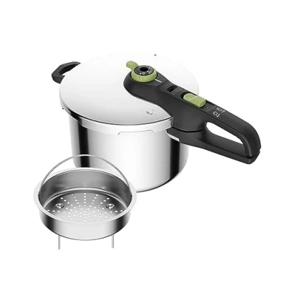 Abbildung von Tefal Secure 5 Trendy Schnellkochtopf 6 Liter + Dampfkorb