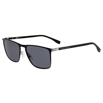 Abbildung von Hugo BOSS Herren 1004/S/IT O6W/IR Gläser SONNENBRILLEN Stahl Schwarz/Grau Grau Quadratisch