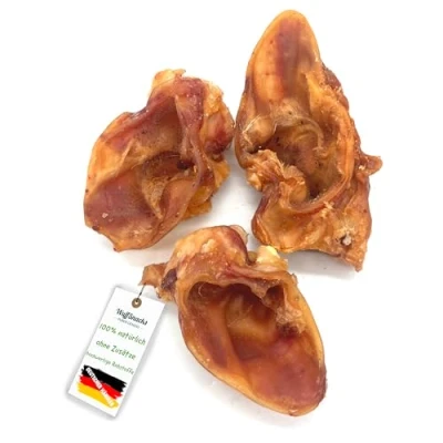 Abbildung von getrocknete Schweineohrmuscheln für Hunde, 5kg, 100% Schwein, Kauartikel, Hundefutter, Barf, Leckerli von Wuffsnacks