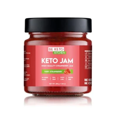 Abbildung von BeKeto Keto Marmelade Sehr Erdbeere 200g Low Carb freundliche vegan, glutenfrei, natürlich und absolut zuckerfrei.