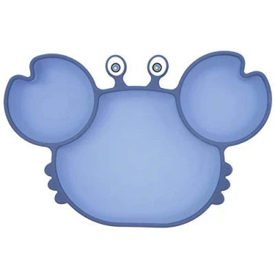 Abbildung von Linowos Baby Teller Schüssel Mini Silikon Platte für Kleinkinder und Kinder Tragbar Rutschfest Babyteller Saugen Abwaschbar Spülmaschine, Mikrowelle