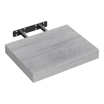 Abbildung von WOLTU Wandboard Wandregal CD DVD Regal Bücherregal Schweberegal Holz Board 30x22.9x3.8cm grau Eiche für Büro, Wohnzimmer, Schlafzimmer, Küche RG9371grei