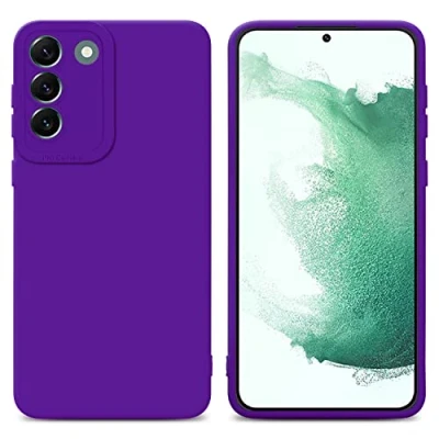 Abbildung von Cadorabo Hülle kompatibel mit Samsung Galaxy S22 Plus Schutzhülle TPU Silikon Case Liquid Design Kameraschutz Slim Kratzfest Weiche Gummi Rundumschutz für in Lila