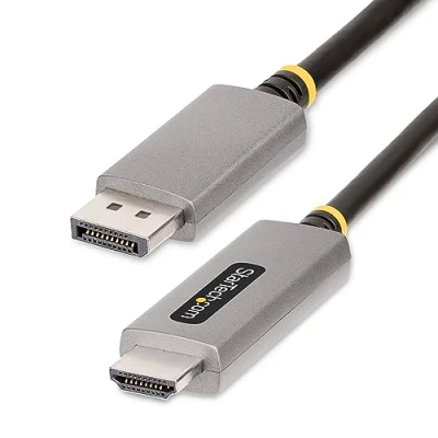 Abbildung von StarTech.com 2 m DisplayPort 1.4 auf HDMI 2.1 Adapterkabel, 8K 60Hz, 4K 144Hz, HDR10, DP Adapter/Video Konverter, Monitor Adapter PC zu Bildschirm (133DISPLAYPORTHDMI21)