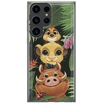 Abbildung von ERT GROUP Handyhülle für Samsung S23 Ultra Original und offiziell Lizenziertes Disney Muster Simba &amp; Friends 003 optimal an die Form des Handy angepasst, hülle aus TPU