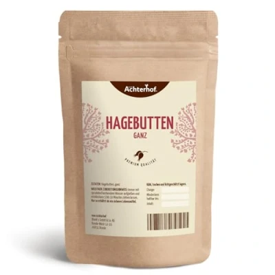 Abbildung von Hagebutten ganz getrocknet 1000g naturreine, ganze ohne Zusatzstoffe ideal zur Herstellung von Marmelade und Tee auch für Pferde Hunde geeignet vom Achterhof