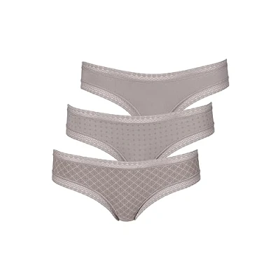 Abbildung von Lascana 3PACK Slip, Damen, Größe: 32/34, Taupe