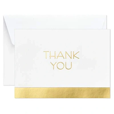 Abbildung von Hallmark Dankeskarten, Gold und Weiß, Großpackung (40 Dankeskarten mit Umschlägen für Abschlussfeier, Business, Hochzeiten, alle Anlässe)