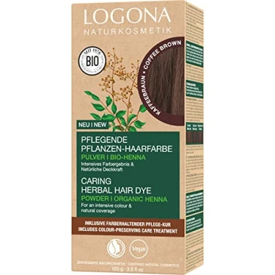 Abbildung von LOGONA Haarfarbe Pflegende Pflanzen Pulver Kaffeebraun 100g
