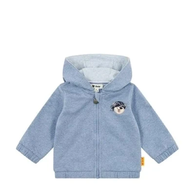 Abbildung von Steiff Sharky Sweatjacke für Kinder, Größe: 56, Bijou blue