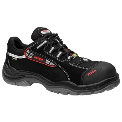 Abbildung von ELTEN Sicherheitsschuhe SENEX Pro GTX ESD S3, Herren, Textil, Kunststoffkappe (leichter als Stahlkappe), leicht, sportlich, Schwarz/Rot, Größe: 43