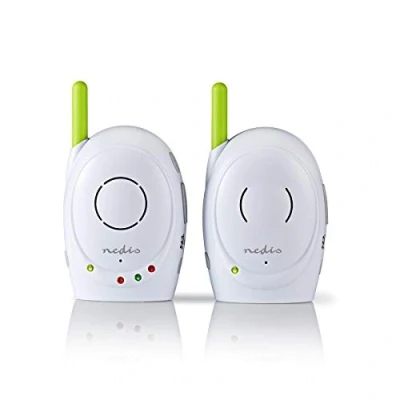 Abbildung von Nedis Audio Baby Monitor Kabellose Babyphones mit Gegensprechfunktion und 300 m Reichweite 2er Set Grün/Weiß