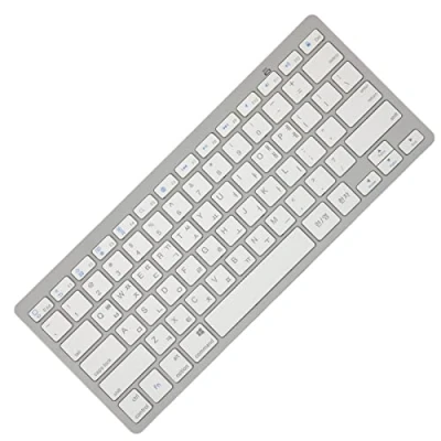 Abbildung von Tragbare Drahtlose Bluetooth Tastatur, Kompakttastatur mit 78 Tasten, für, Mac, Android, Arabische/spanische/französische/koreanische/russische/thailändische