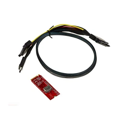 Abbildung von KALEA INFORMATIQUE OCULINK SFF 8612 Adapterkonverter auf M2 PCIe M Key 4 Lane. Kabel 8611 8639, für NVMe SSDs.