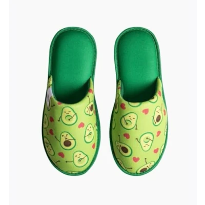 Abbildung von Dedoles Hausschuhe Damen Herren &amp; Kinder Memory Foam viele lustige Designs Einhorn Musik Regenbogen Comics Spiele Geschenk, Farbe: Avocado Herzen, Gr.: 36 37 EU