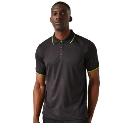 Abbildung von Regatta Herren Professionelles Poloshirt, kurzärmelig Polohemd, schwarz/grün, XL