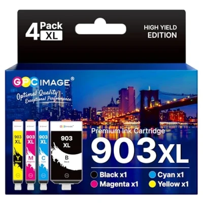 Abbildung von GPC IMAGE 903XL Multipack Kompatibel für HP 903 XL Druckerpatronen Officejet 6950 Pro 6970 Patronen 6960 All In One Drucker (‎‎‎‎‎‎‎4er Pack)