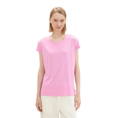 Abbildung von TOM Tailor Denim Fluent Tshirt basic, Damen, Größe: XS, Soft summer pink