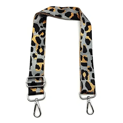 Abbildung von Taschengurte zum Wechseln, Taschengurt Grauer Leopard, Verstellbarer Schultergurt für Tasche mit Karabiner Silber, Schulterriemen 3.8cm Umhängegurt Taschen Damen DIY Taschen, #5