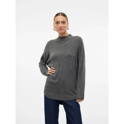 Abbildung von Vero Moda Strickpullover, Damen, Größe: Small, Medium grey melange