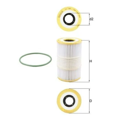Abbildung von MAHLE ORIGINAL OX 1185D Ölfilter Filtereinsatz AUDI: A5 B8 Coupe, Q7, A6 C7 Limousine, MERCEDES BENZ: GLE SUV, E Klasse GLC SUV