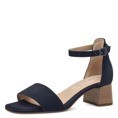 Abbildung von Tamaris Comfort Schaftsandale, Damen, Größe: 38, Navy suede Schuhe