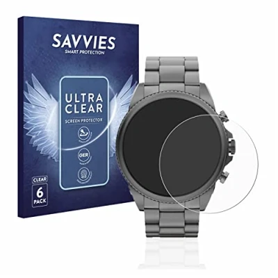 Abbildung von Savvies 6 Stück Schutzfolie für Fossil Gen (44mm) Displayschutz Folie Ultra Transparent