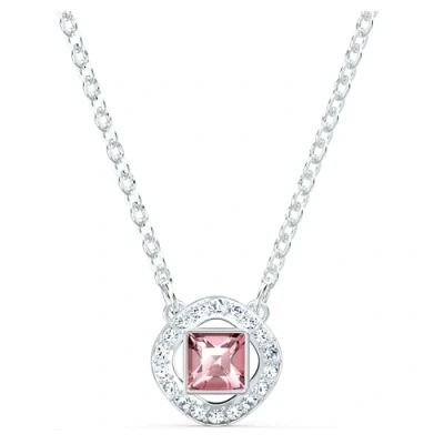 Abbildung von Swarovski Angelic Square Halskette, rosa, rhodiniert, Amazon Exklusiv
