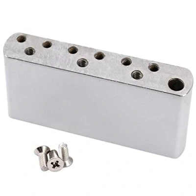 Abbildung von Musiclily Ultra Stahl 36mm Kurzer MIM Style Tremolo Block 52,5 mm Saitenabstand für China Squier Pre 2020 Affinity 6 Schrauben E Gitarre Brücke