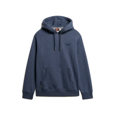 Abbildung von Superdry Essential LOGO Kapuzenpullover, Herren, Größe: Small, Heritage navy marl