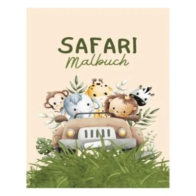 Abbildung von Safari Malbuch für Kinder: Ausmalbilder Kinder ab 3 Jahren