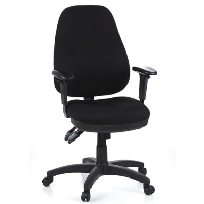 Abbildung von hjh OFFICE 702000 Profi Bürostuhl Zenit PRO Stoff Schwarz Bürosessel ergonomisch, Rückenlehne verstellbar, gepolstert