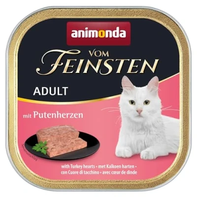 Abbildung von vom Feinsten Katzenfutter nass mit Putenherzen (32 x 100g), ohne Getreide und Zucker von animonda, mitfrischen, fleischlichen Zutaten