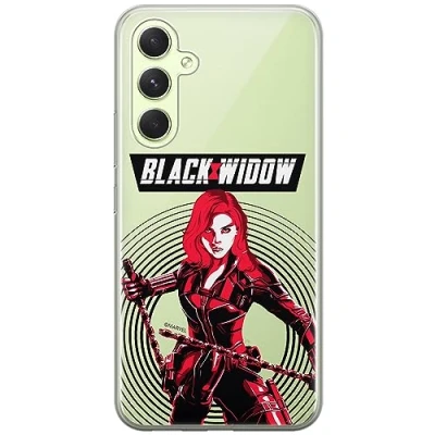 Abbildung von ERT GROUP Handyhülle für Samsung A54 5G Original und offiziell Lizenziertes Marvel Muster Black Widow 008 optimal an die Form des Handy angepasst, teilweise transparent