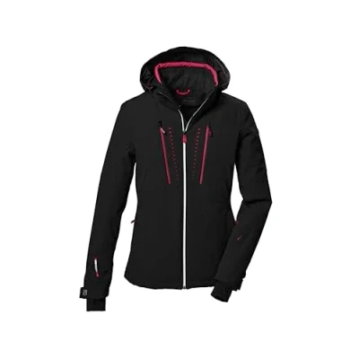 Abbildung von killtec Damen Skijacke/Funktionsjacke mit abzippbarer Kapuze, Schneefang und Unterarmventilation KSW 41 WMN SKI JCKT, schwarz blau, 36, 41974 000