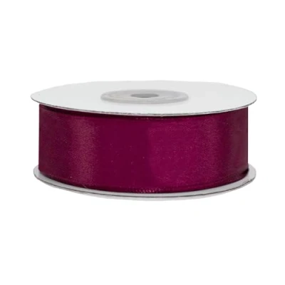 Abbildung von Satinband 25mm x 25m Rolle FARBAUSWAHL in 3/6/12/18/25/38/50/75/100mm farbecht &amp; waschbar Schleifenband für Hochzeit Geschenkband zum Verpacken Dekorieren Basteln Weinrot 275