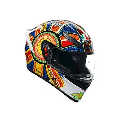 Abbildung von AGV K1 S Dreamtime Integralhelm (weiß/blau/rot/gelb), M (57)
