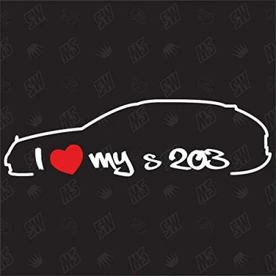 Abbildung von I Love My S203 Sticker für Mercedes Benz, Bj 01 04