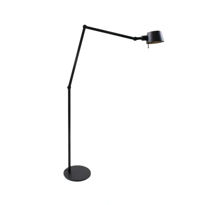 Abbildung von Lucande Stehleuchte Silka, 216 cm, schwarz, verstellbar, E27