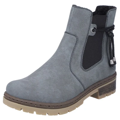 Abbildung von Rieker Stiefelette, Damen, Größe: 41, Blau Schuhe