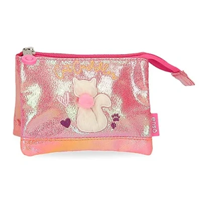 Abbildung von Enso Cat Cuddler Geldbörse, drei Fächer, Rosa, 14 x 10 5 cm, Polyester