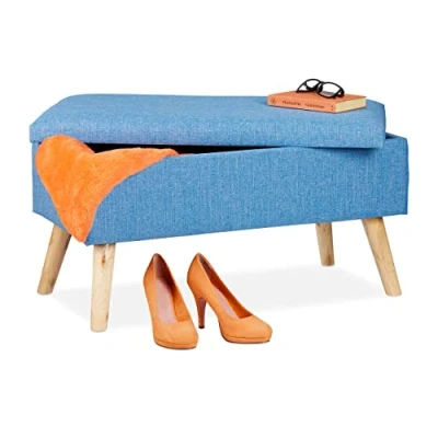 Abbildung von relaxdays Sitzbank mit Stauraum, Dunkelrot