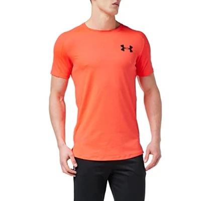 Abbildung von Under Armour Herren Kurzarmshirt Mk1 Shortsleeve Emboss, Rot, SM, 1345248 632