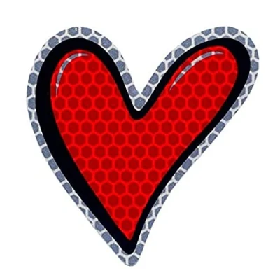 Abbildung von Quattroerre 6066 Sticker Herz reflektierend, 10 x 12 cm