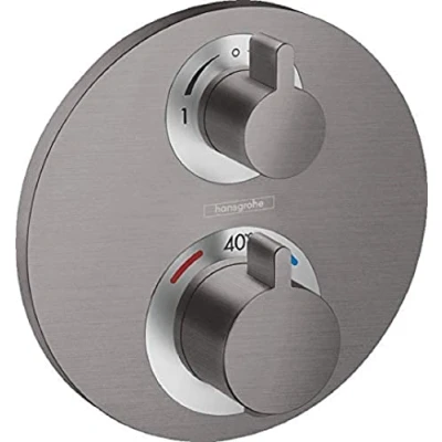 Abbildung von hansgrohe Unterputz Thermostat Ecostat S, für 2 Funktionen, Brushed Black Chrome