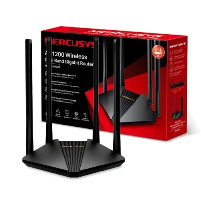 Abbildung von Mercusys MR30G Wireless Router Gigabit Ethernet Dual Band (2.4 GHz / 5 GHz) Black