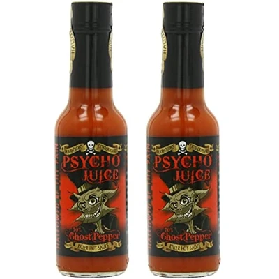 Abbildung von Psycho Juice Hot Chili Sauce 70% Ghost Pepper (Pack of 2)